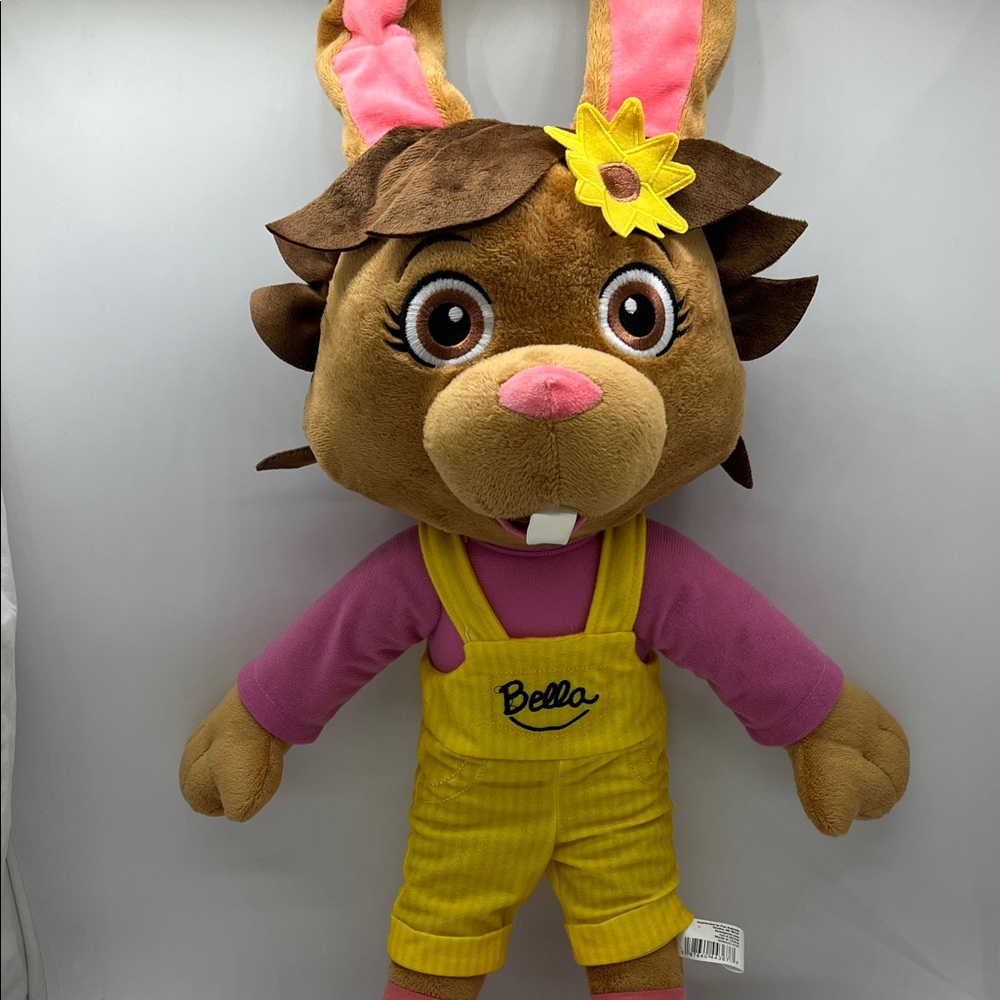 Rare Bella Bunny Plush - Brown, Pink, and Yellow character From Chucky Cheese